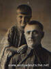 Шмидт Эдуард Христианович с внучкой Наташей Шмидт (после депортации) в г. Бузулуке. Фото 1945 г.
