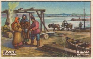 Bild 3: Deutsche Kolonisten beim Holztransport an der Wolga (Немецкие колонисты во время транспортировки леса на Волге)