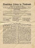 Deutsches Leben in Rußland. Nr. 1. Den Januar 1930.