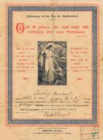 Свидетельство о конфирмации Фридриха Армбристера от 1913 г. Конфирмована в церкви с. Красный Яр.
